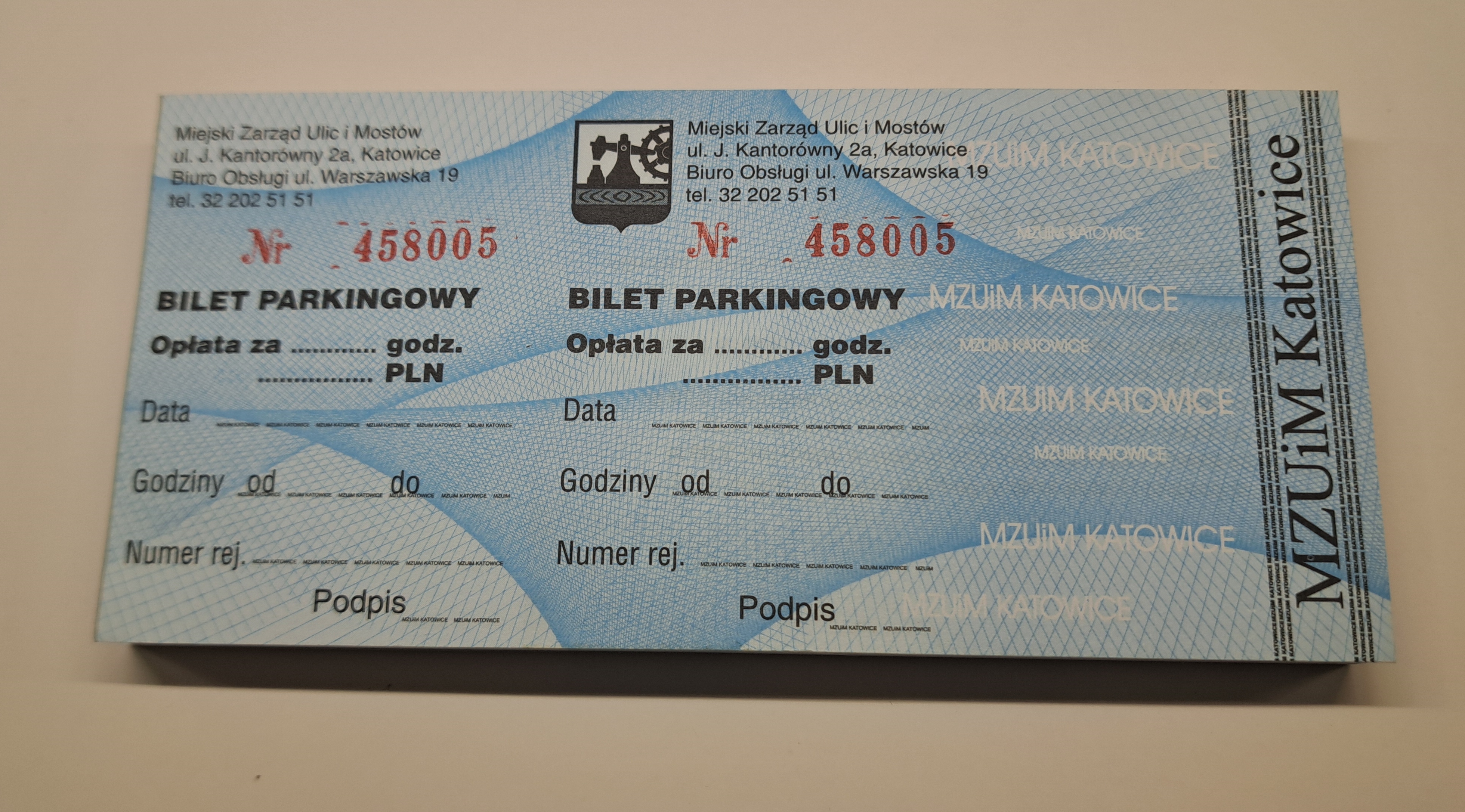 bilet strefy do parkowania